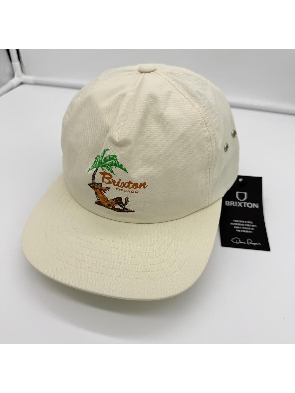 Brixton Chicago leisure Snapback Hat Plam Fox off white Adjustable Cap OSFA NEW